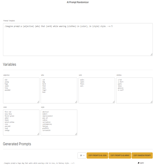 AI Prompt Randomizer